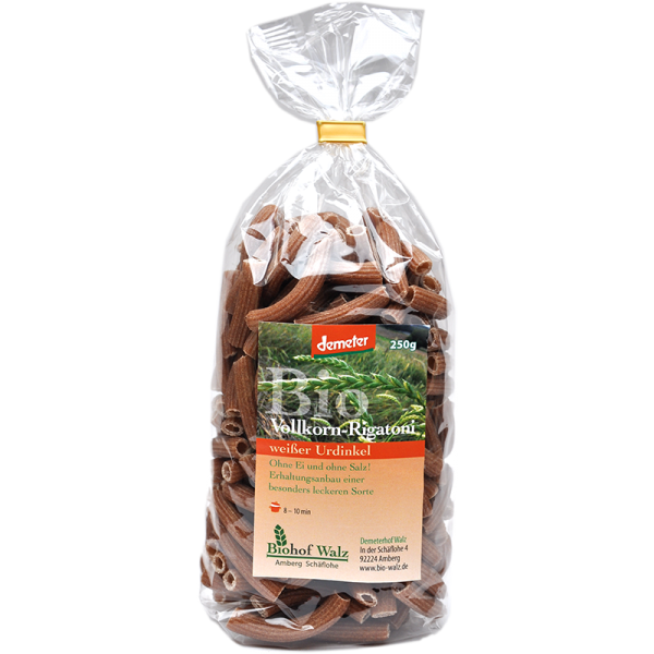 Demeter Bio Vollkorn Rigatoni aus weißem Urdinkel