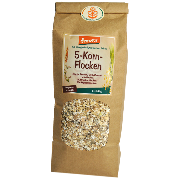 Demeter Bio 5-Kornflocken mit Haferflocken