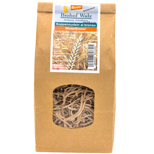Demeter Bio Emmer Suppennudeln (Sorte: Winter Emmer Spelta) 250g