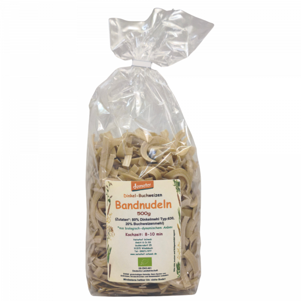 Demeter Bio Dinkel-Buchweizen Bandnudeln 500g