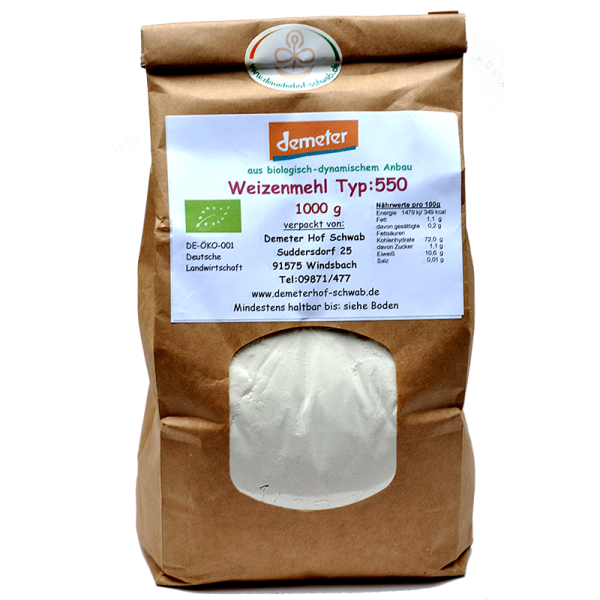 Demeter Bio Weizenmehl Typ:550