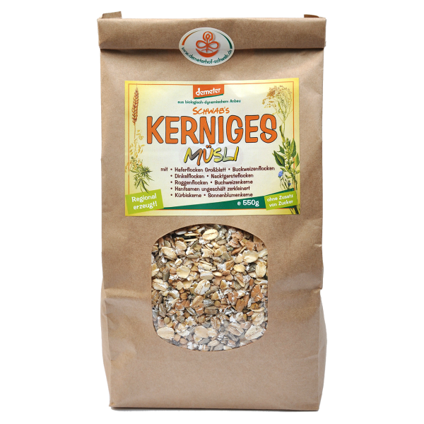 Demeter Bio Kerniges Müsli - ohne Zusatz von Zucker