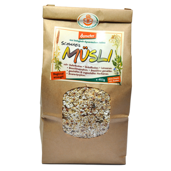 Demeter Bio Schwabs Müsli - ohne Zusatz von Zucker