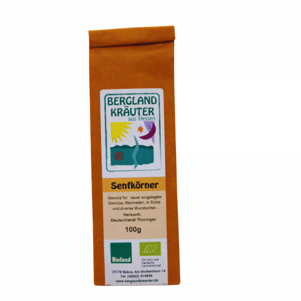 Bioland Senfkörner "Gewürz" Bergland Kräuter 100g