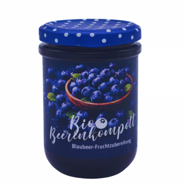 Bio Beerenkompott aus Blaubeeren (Heidelbeeren) 210g