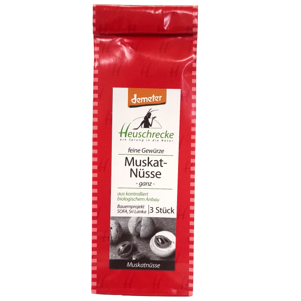 Demeter Muskatnüsse - ganz- 3 Stück