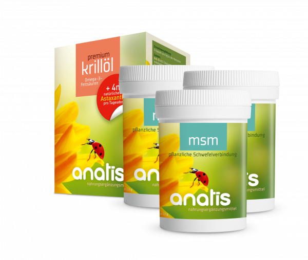 MSM Krillölkur Anatis Nahrungsergänzungsmittel 4 Produkte