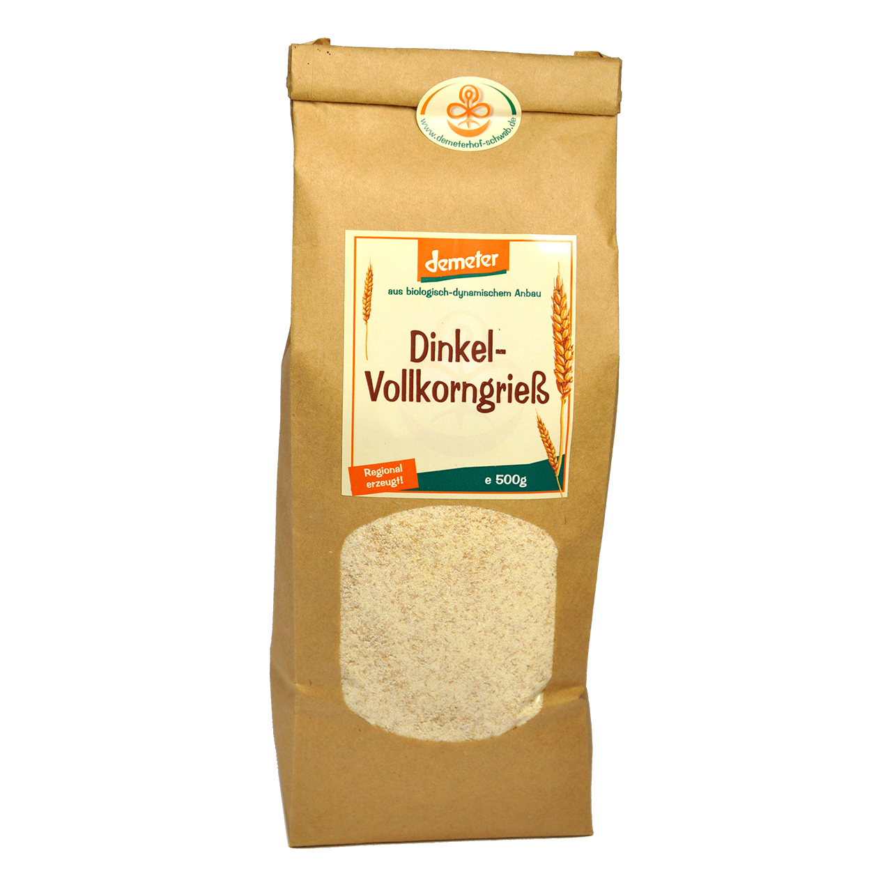 Demeter Bio Dinkelvollkorngrieß - Ernte 2017 - aus eigenem Anbau