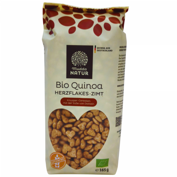 Bio Quinoa Herzflakes Zimt 165g