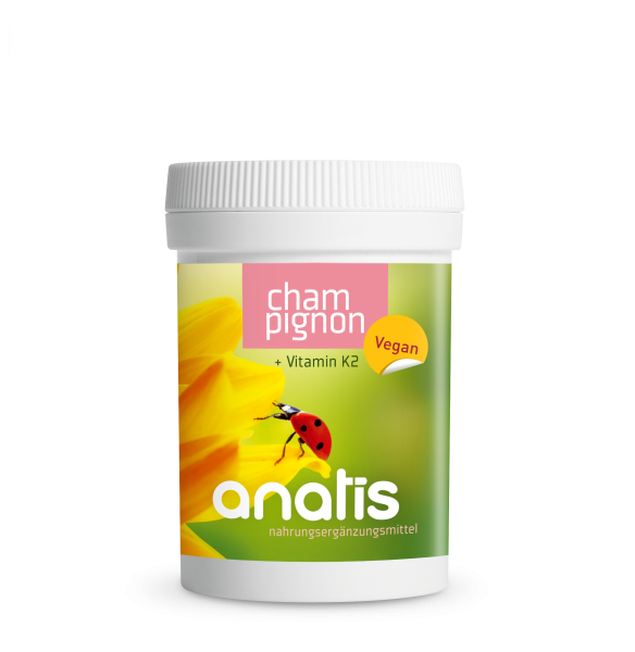 Champignon Vit D (1000 IE) + Vit K2 Anatis Nahrungsergänzungsmittel 90 Kapseln