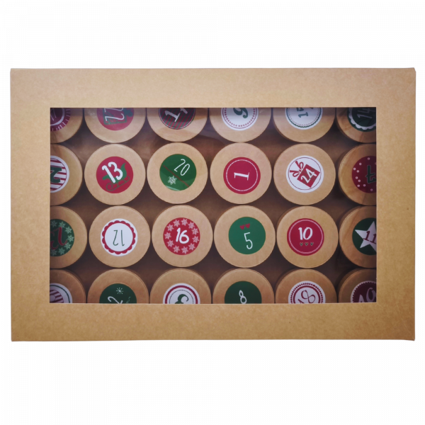 Adventskalender mit 24 Bio Müslis zu je 50g