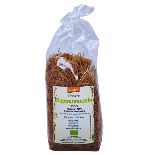 Demeter Einkornvollkorn Suppennudeln 500g