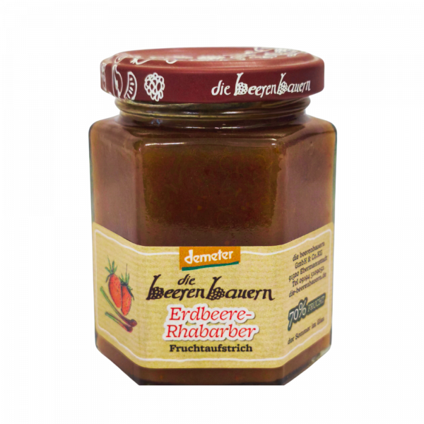 Demeter Bio Erdbeere-Rhabarber Fruchtaufstrich 200g