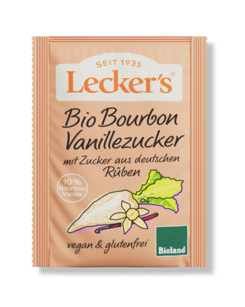 Lecker´s Bioland Bourbon Vanillezucker mit Rübenzucker 3x8g