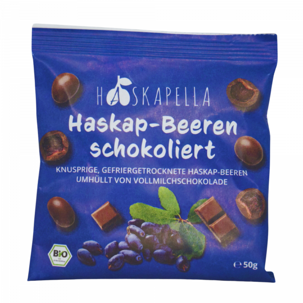 Haskapbeere schokoliert Vollmilch 50g