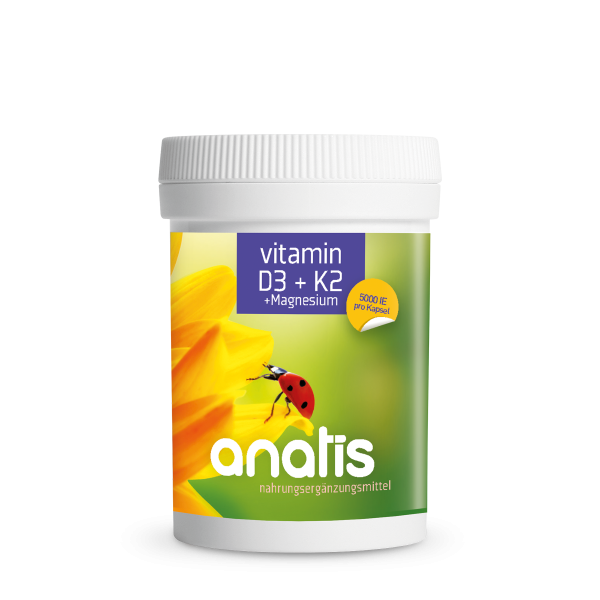 Vitamin D3+K2+Magnesium Anatis Nahrungsergänzungsmittel 90 Kapseln